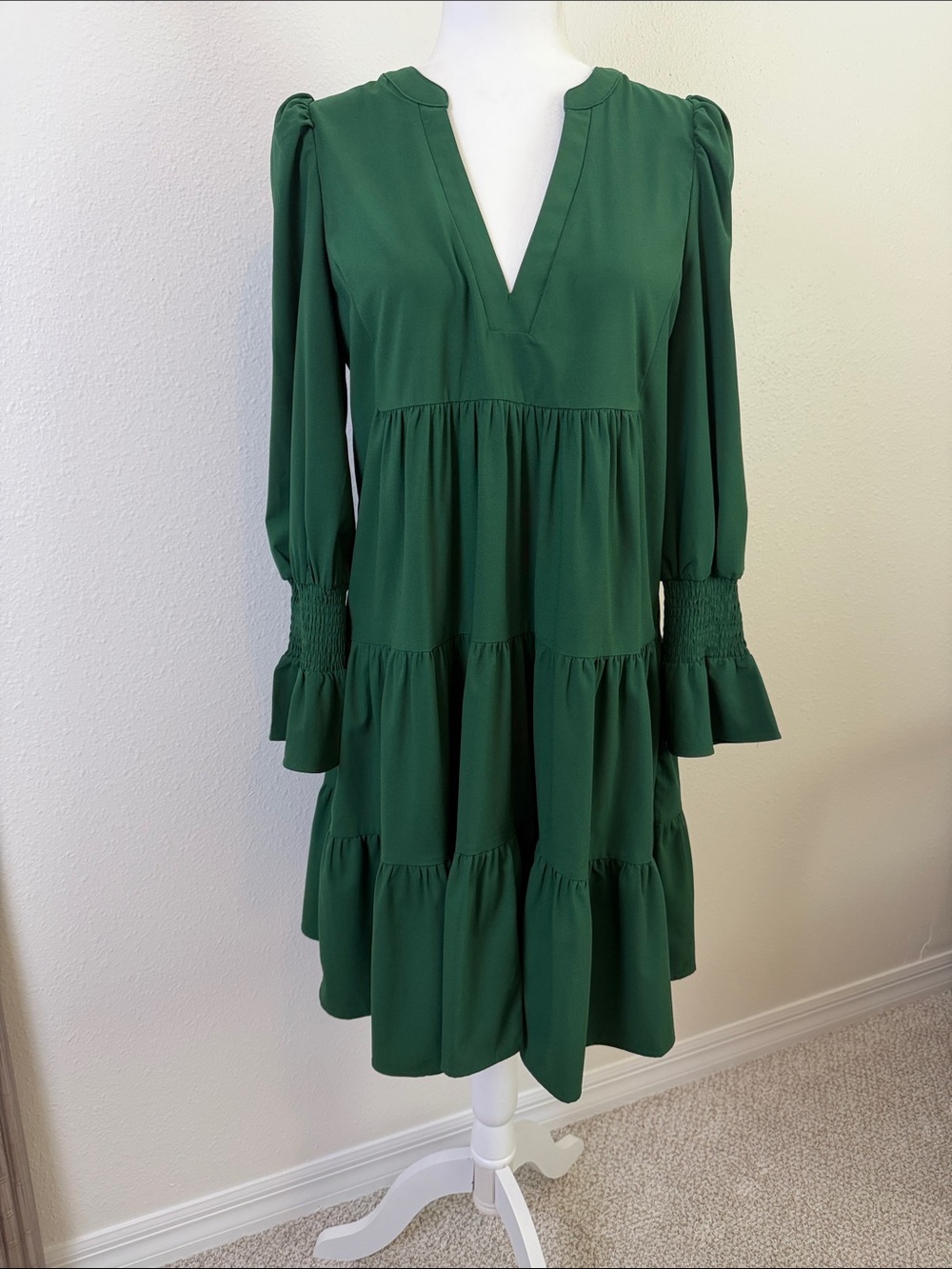 Hunter Green Crepe Kenzie Dress from Pomander Place